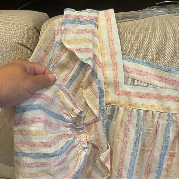 AK:  NWT Chaps "Paige" Beach Stripe Top Sz L - Picture 9 of 11